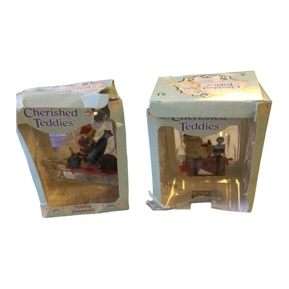 Cherished Teddies Festive Ornament Duo